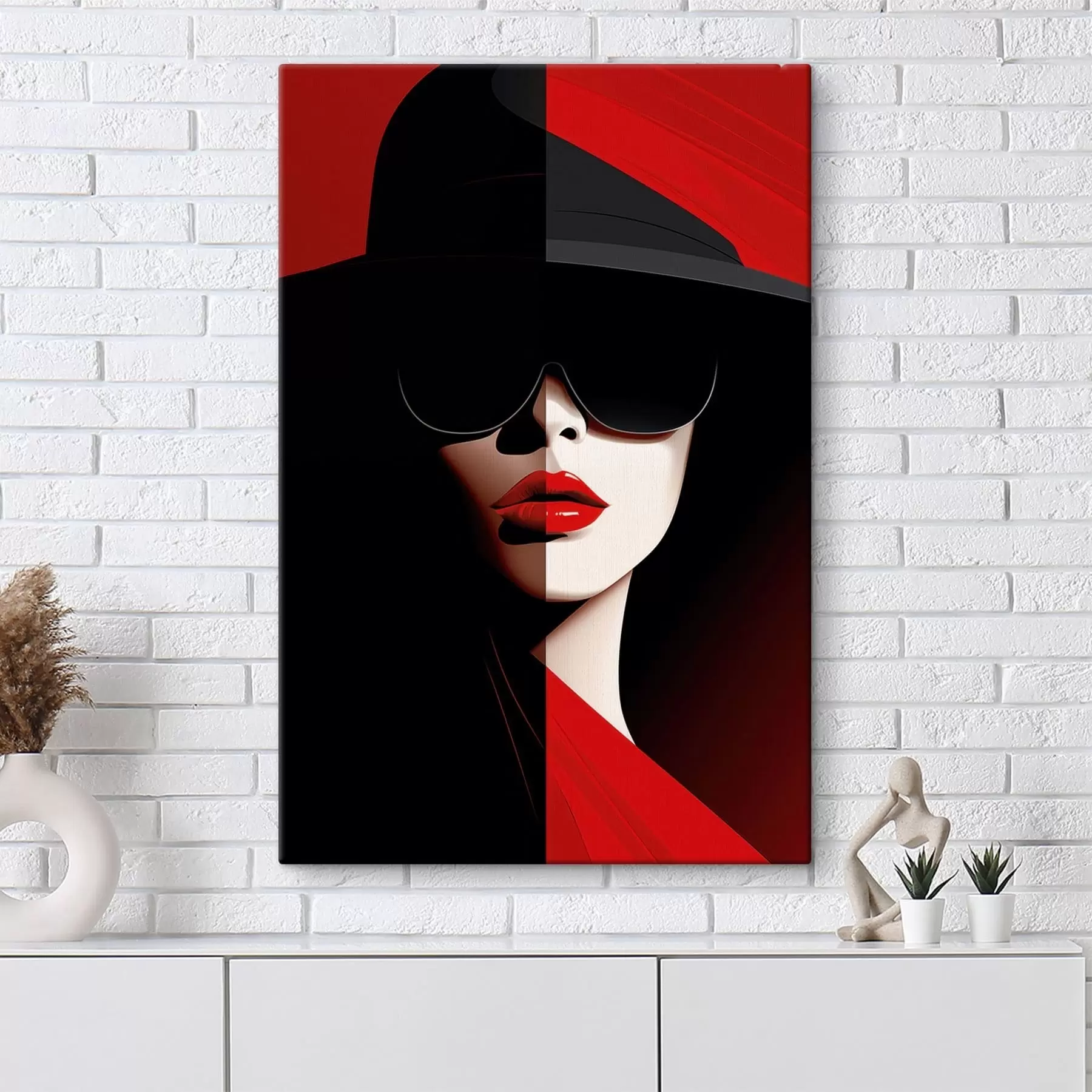 Obraz Žena v klobúku s48649