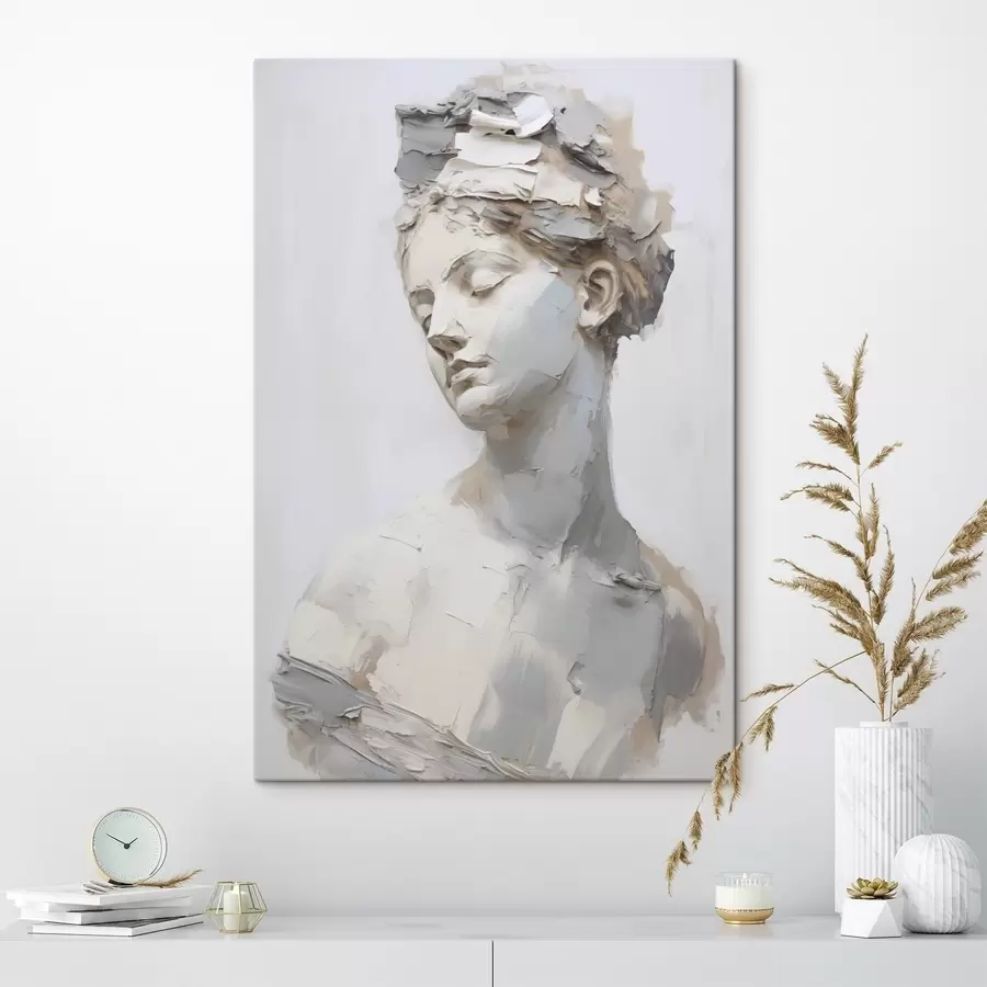 Obraz Starožitná ženská busta, napodobenina maľby s48670
