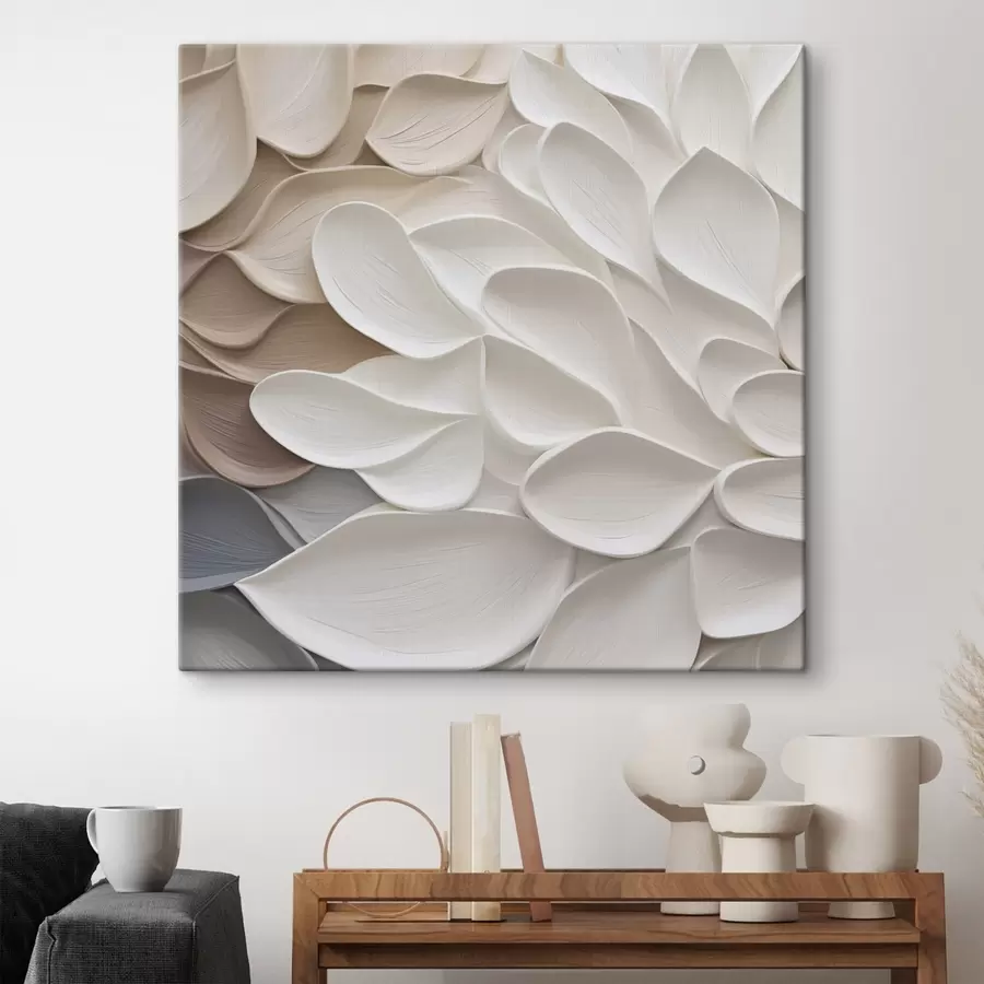 Obraz Abstraktná imitácia maľby v tvare okvetných lístkov s48676