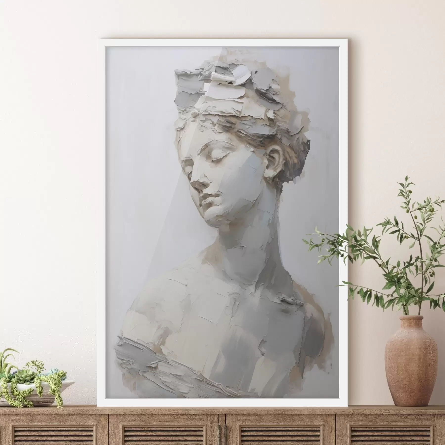 Fototapety Starožitná ženská busta, napodobenina maľby f48670