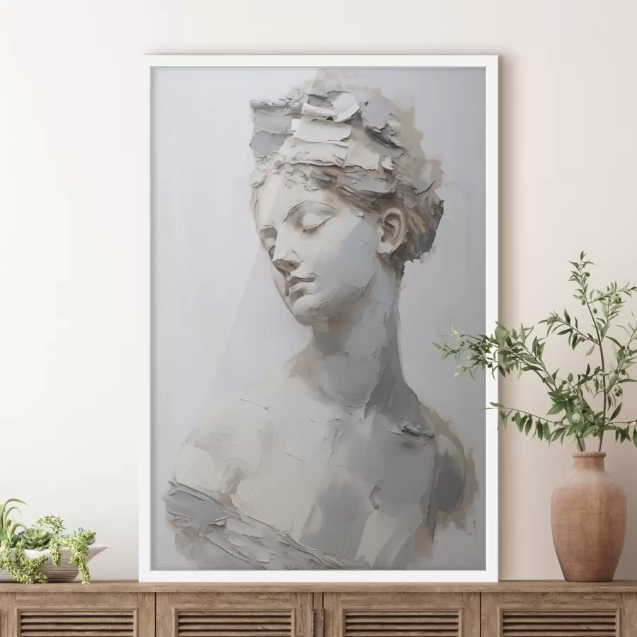 Fototapety Starožitná ženská busta, napodobenina maľby f48670