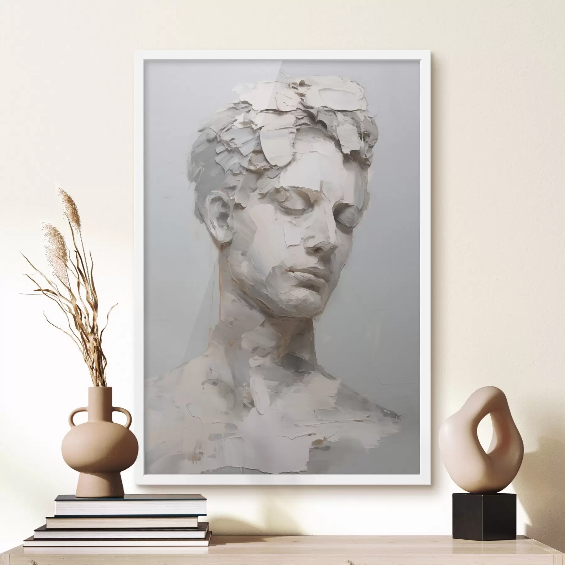 Fototapety Starožitná busta muža, napodobenina maľby f48671