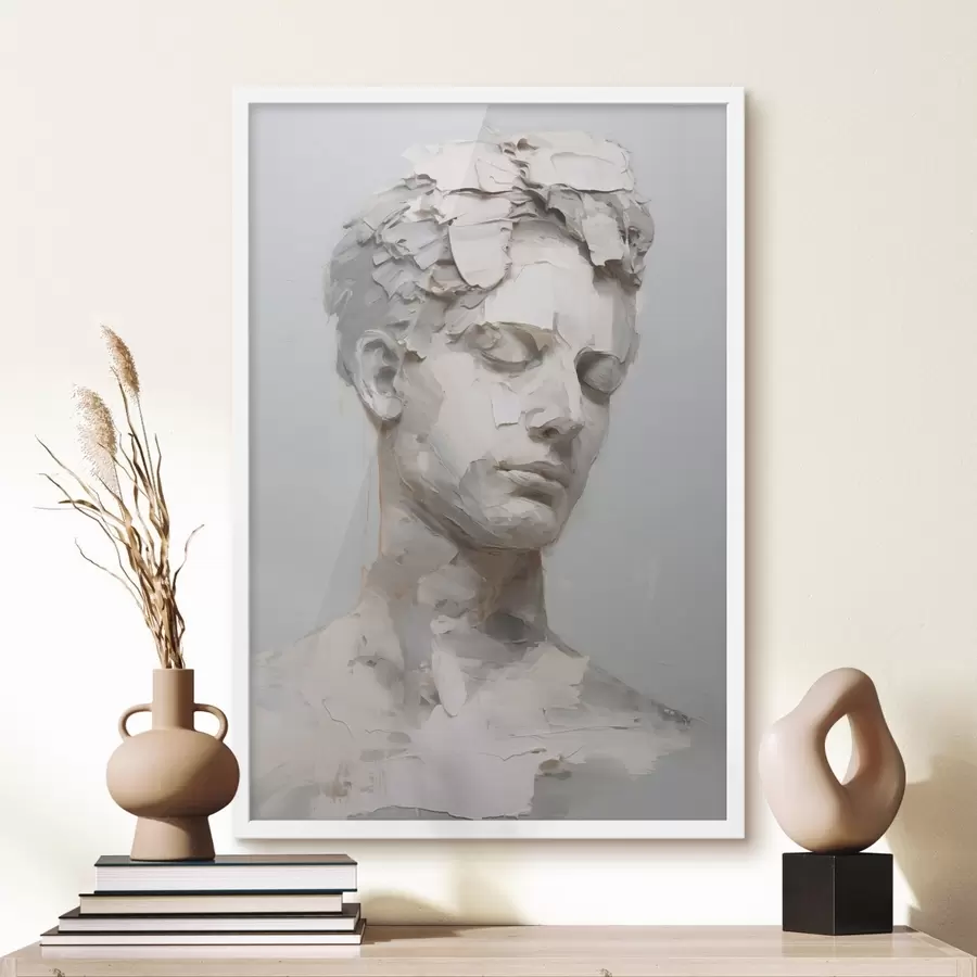 Fototapety Starožitná busta muža, napodobenina maľby f48671