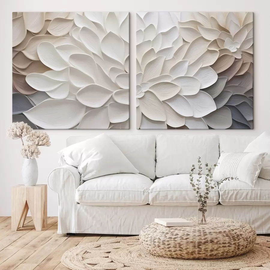 Obraz Abstraktná imitácia maľby v tvare okvetných lístkov m30296