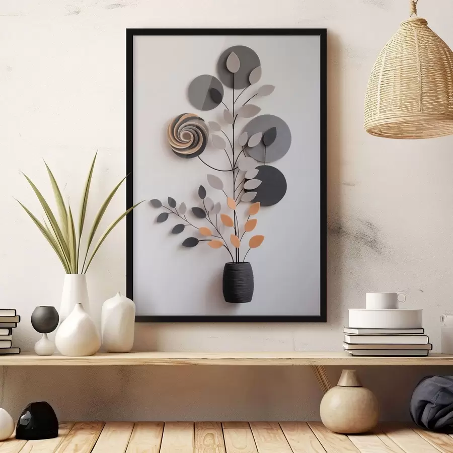 Fototapety Okrasná rastlina s kruhmi a špirálovitým tvarom f48599