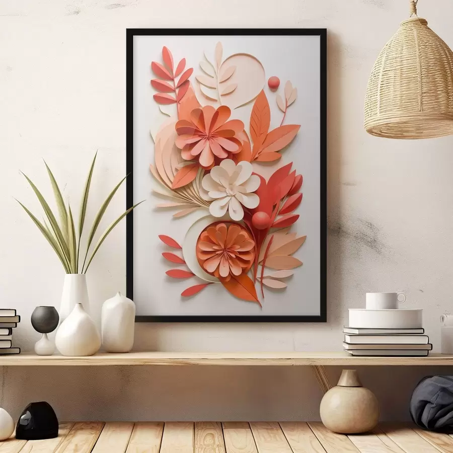 Fototapety Svetlá kvetinová kompozícia v teplých odtieňoch f48600