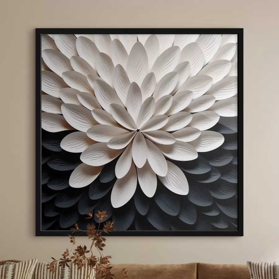 Fototapety Abstraktný kvet s mnohými tenkými vrstvenými okvetnými lístkami f48605