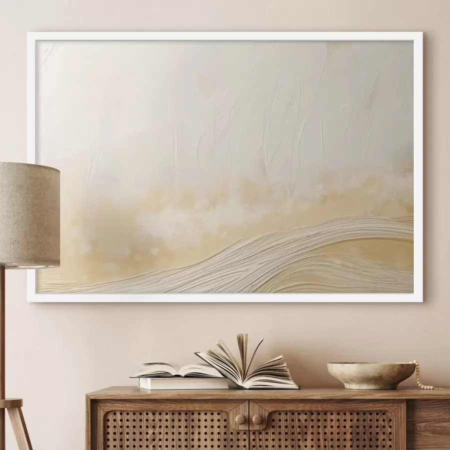 Fototapety Abstraktná krajina s jemnými vlnami a svetlými odtieňmi f48617