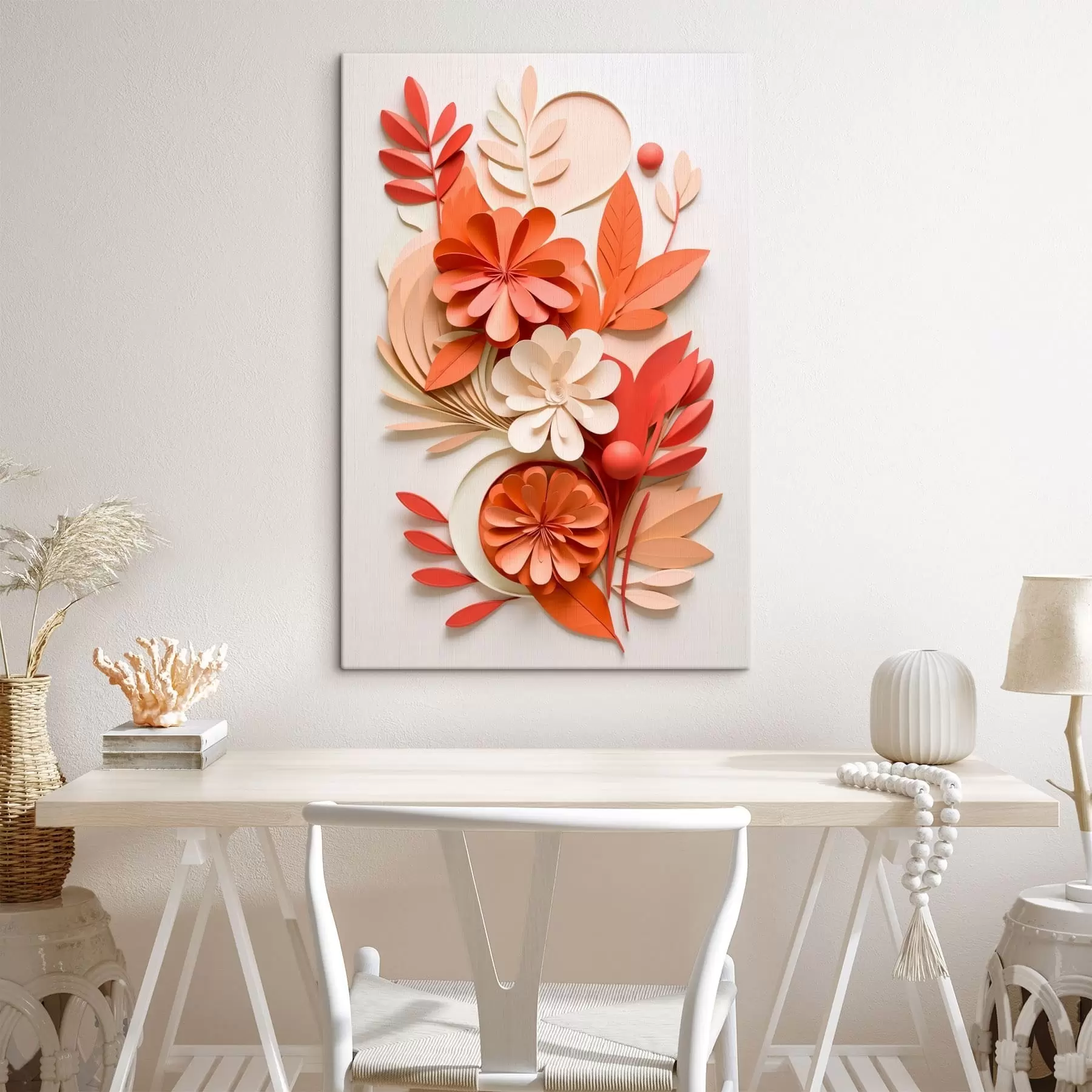 Obraz Svetlá kvetinová kompozícia v teplých odtieňoch s48600