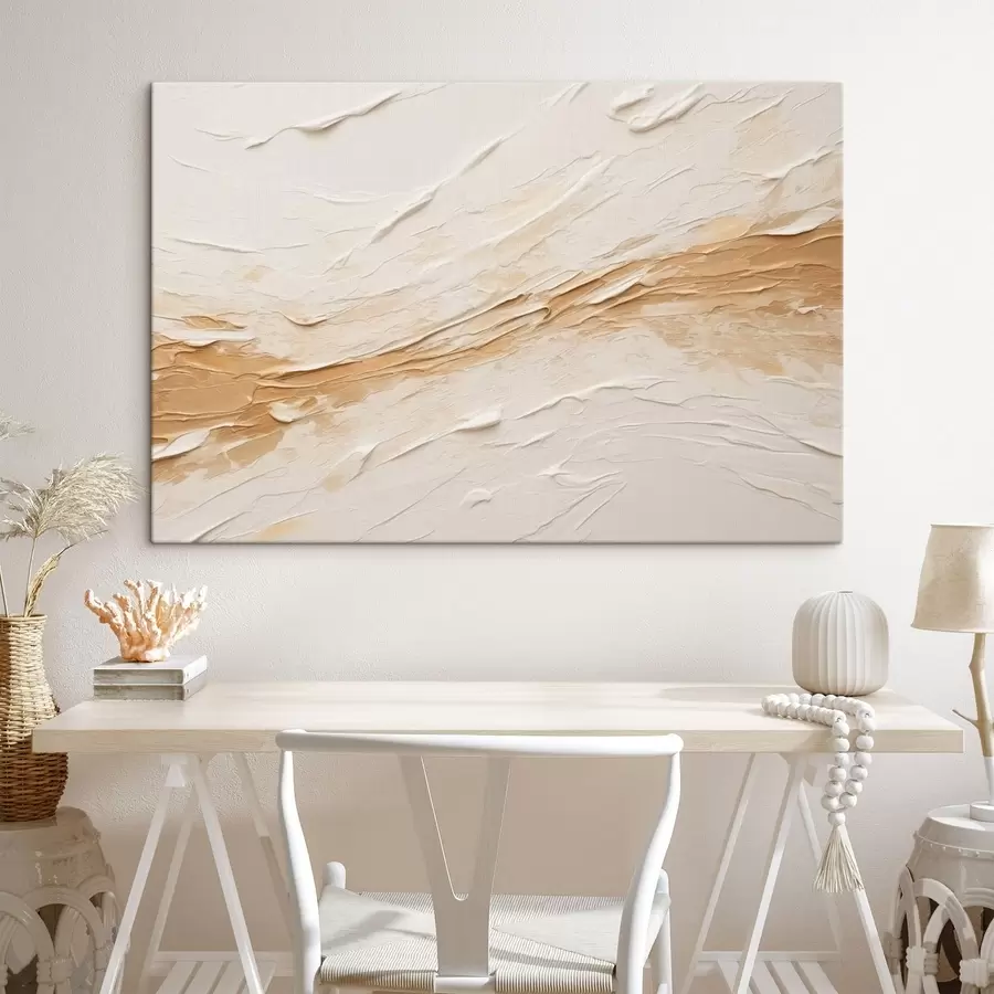 Obraz Ľahká textúra s maliarskymi ťahmi a béžovými prechodmi s48616