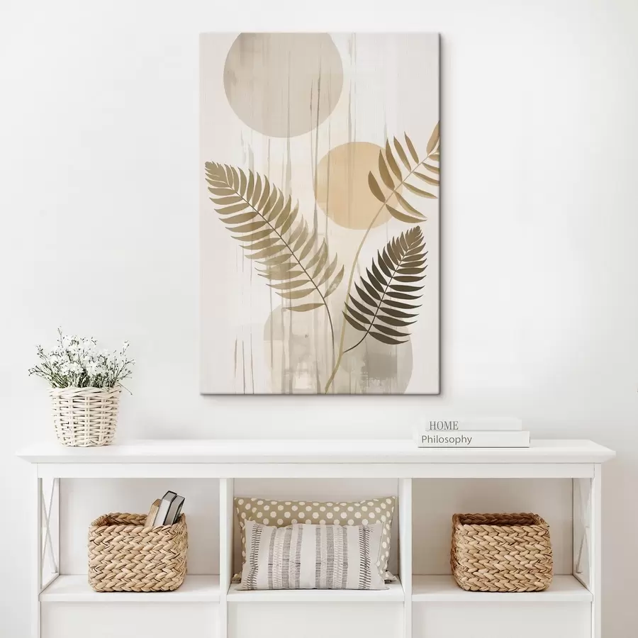 Obraz Abstrakcia s vetvičkami a lístkami s48662