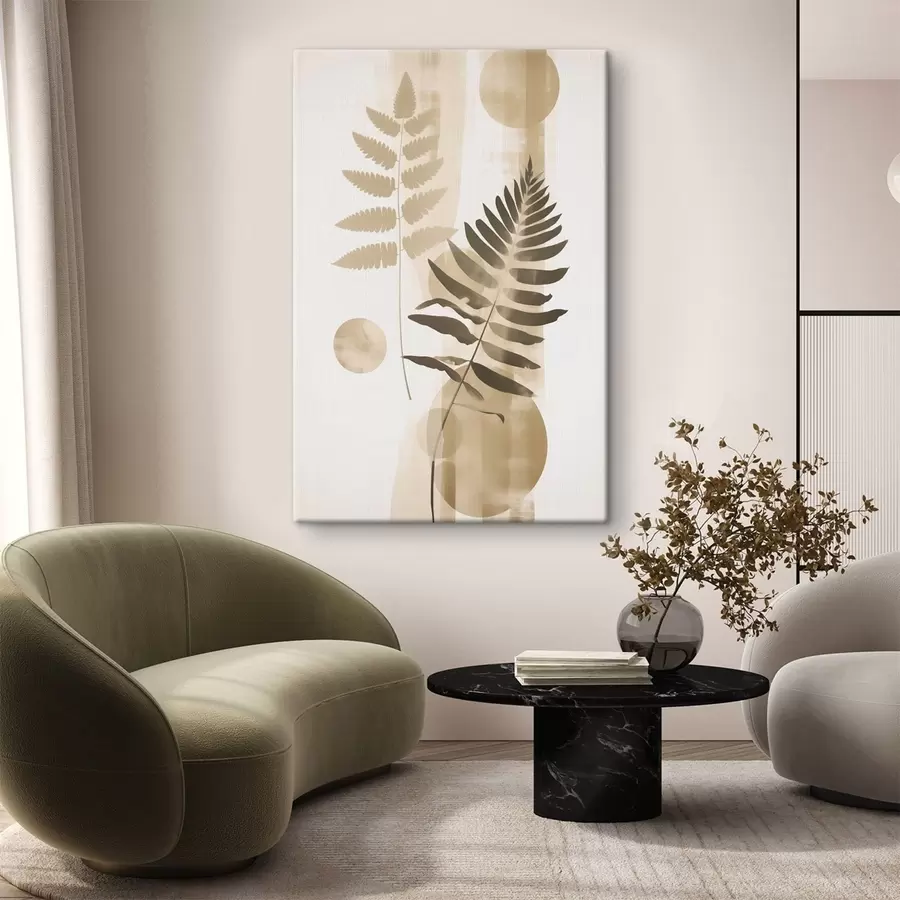 Obraz Abstrakcia s vetvičkami a lístkami s48663