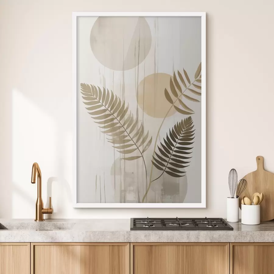 Fototapety Abstrakcia s vetvičkami a lístkami f48662