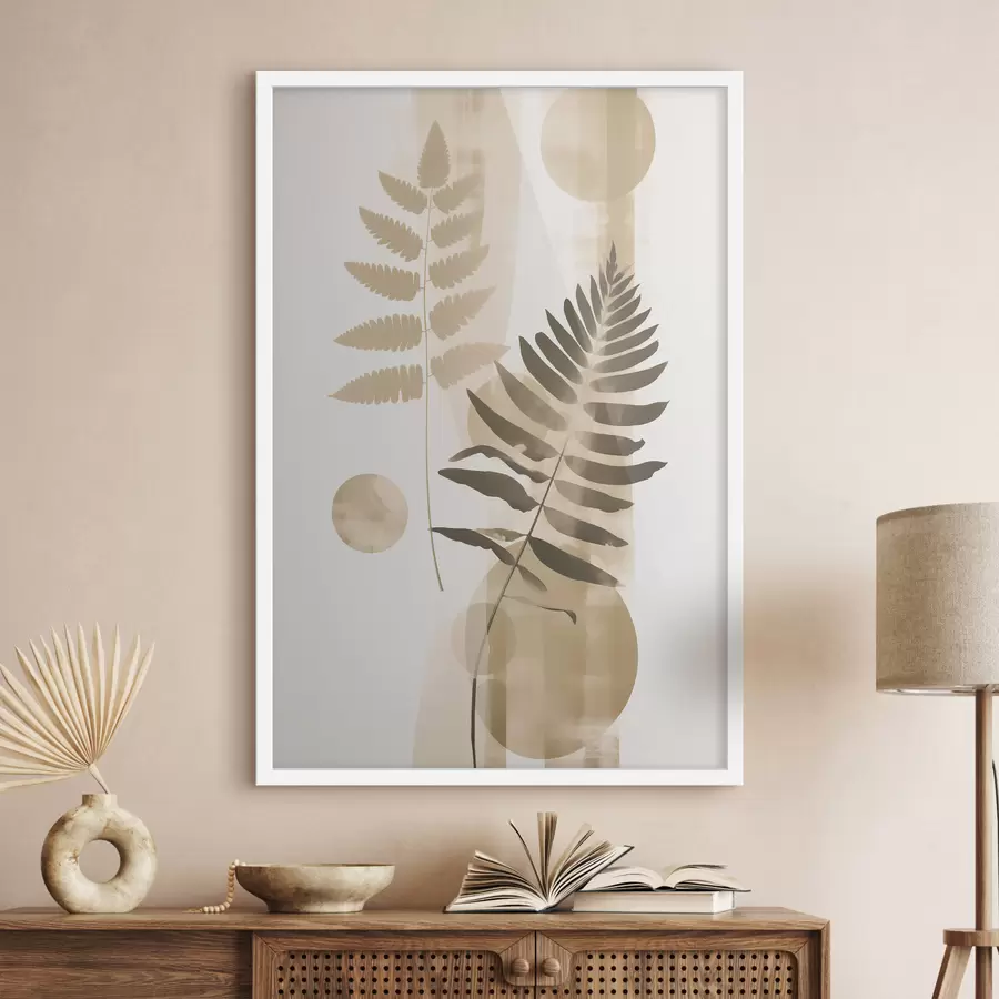 Fototapety Abstrakcia s vetvičkami a lístkami f48663