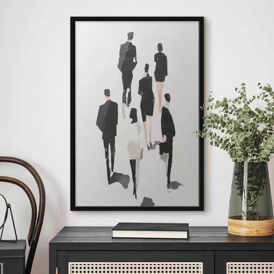 Fototapety Abstrakcia so siluetami ľudí f48667