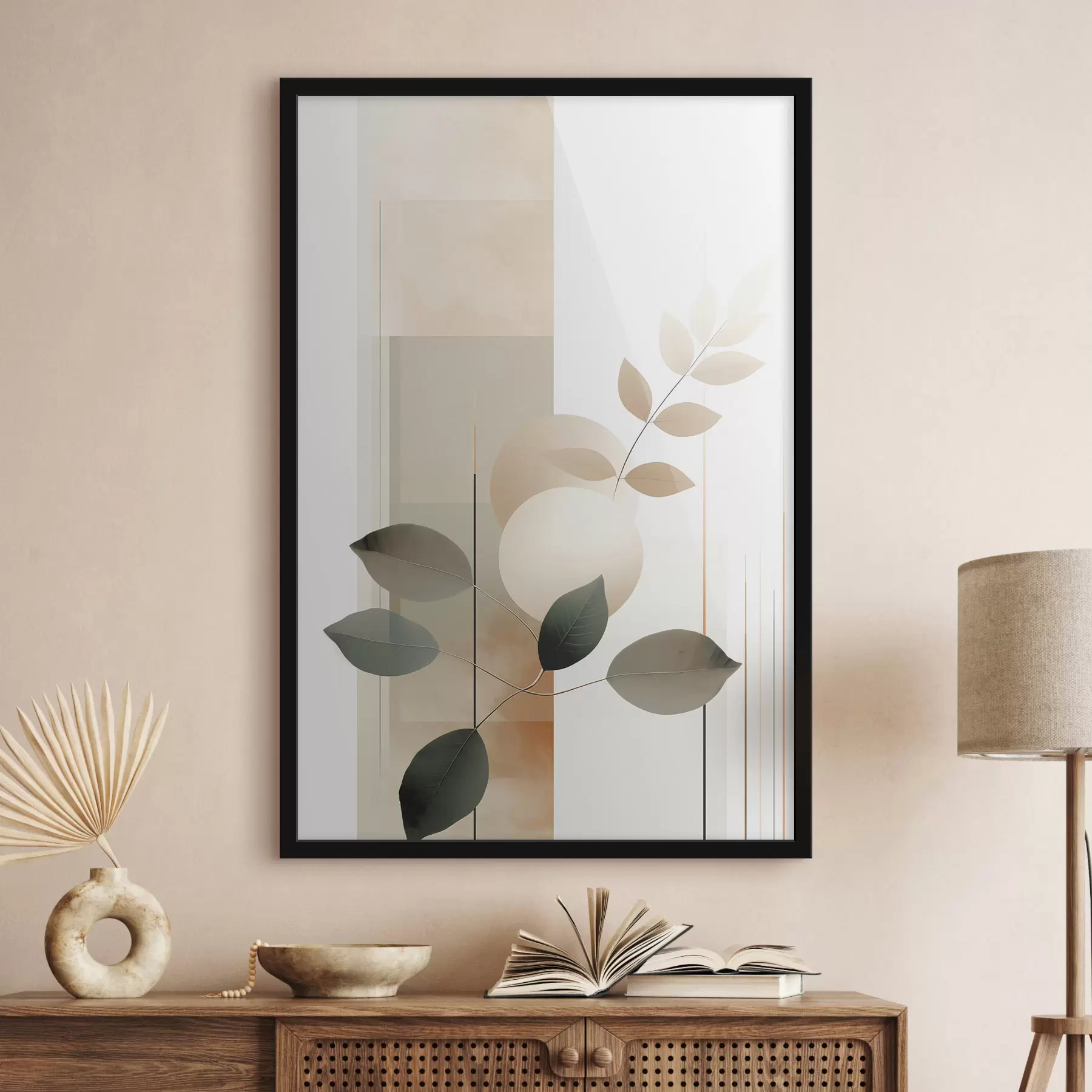 Fototapety Abstraktné botanické listy s rôznymi tvarmi f48668