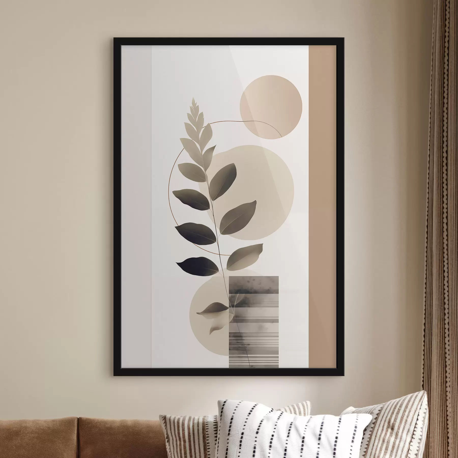 Fototapety Abstraktné botanické listy s rôznymi tvarmi f48669