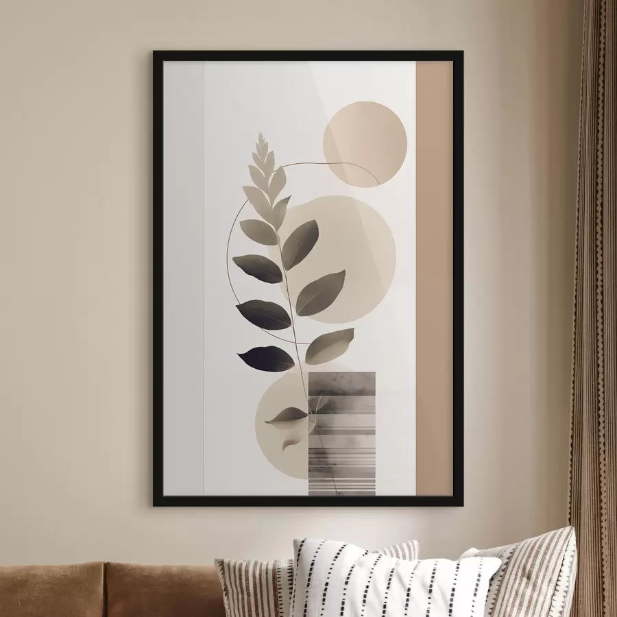 Fototapety Abstraktné botanické listy s rôznymi tvarmi f48669