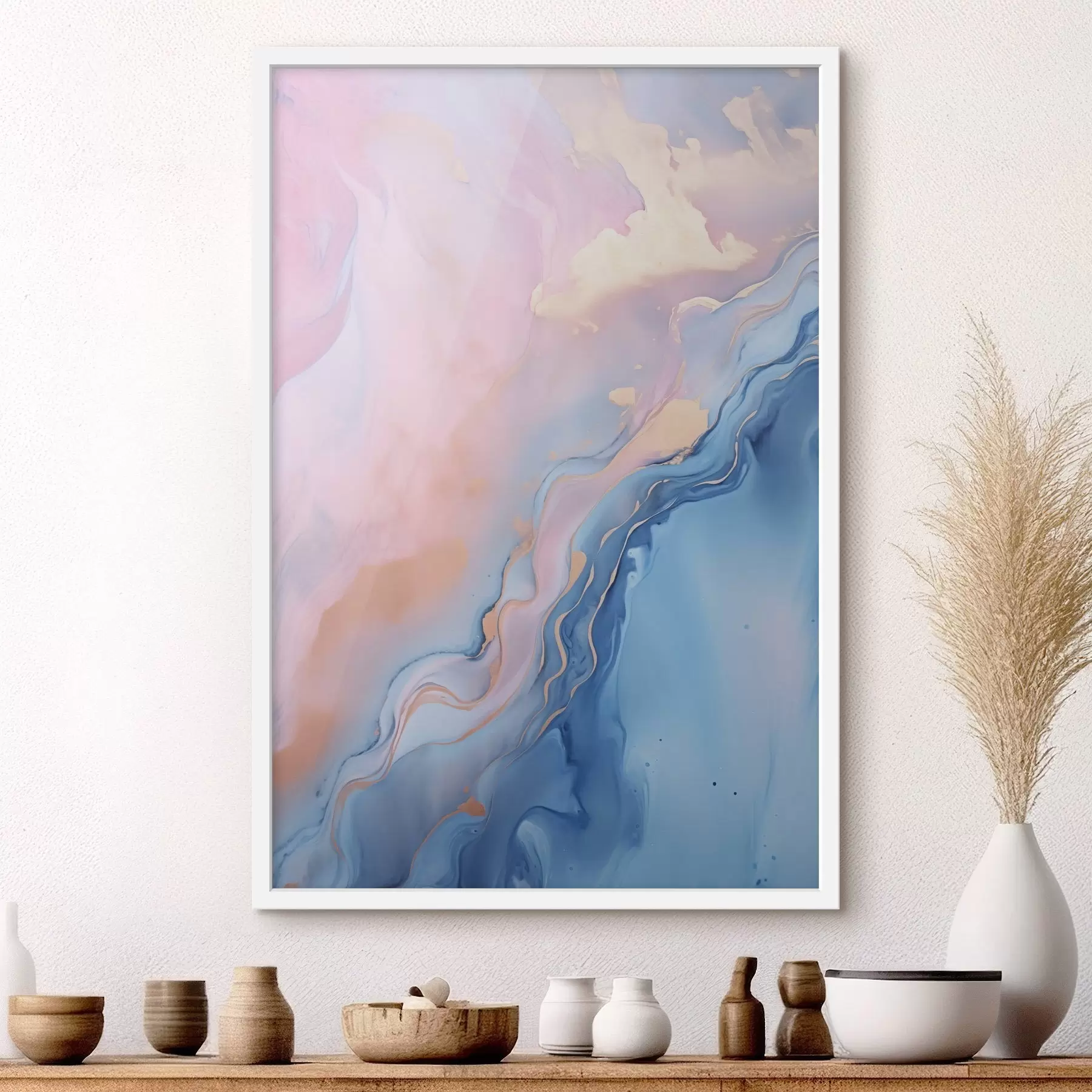 Fototapety Abstraktné textúrované fluidné umenie s vírivými vzormi v ružových a modrých farbách f48729