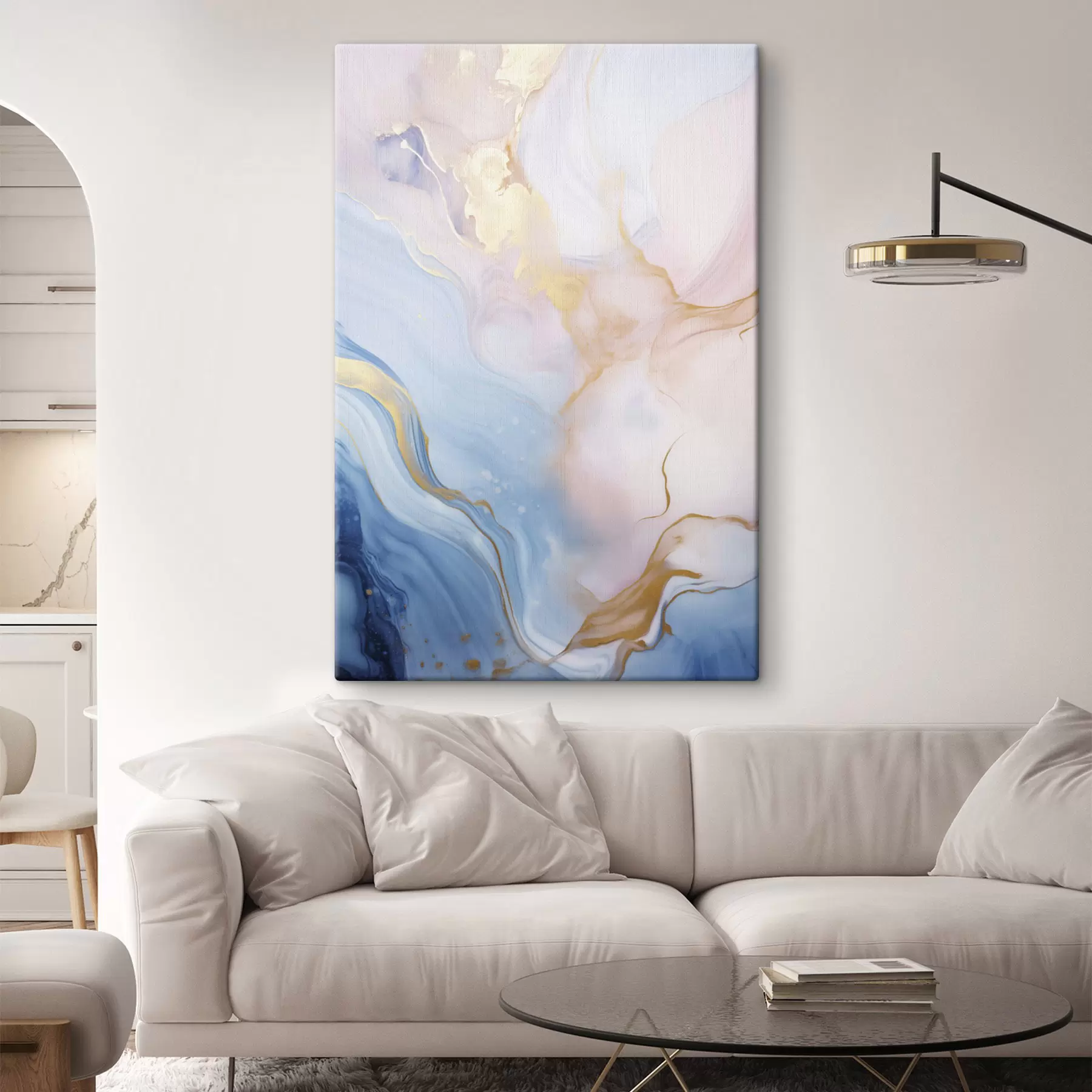 Obraz Abstraktné textúrované fluidné umenie s vírivými vzormi v ružových a modrých farbách s48730