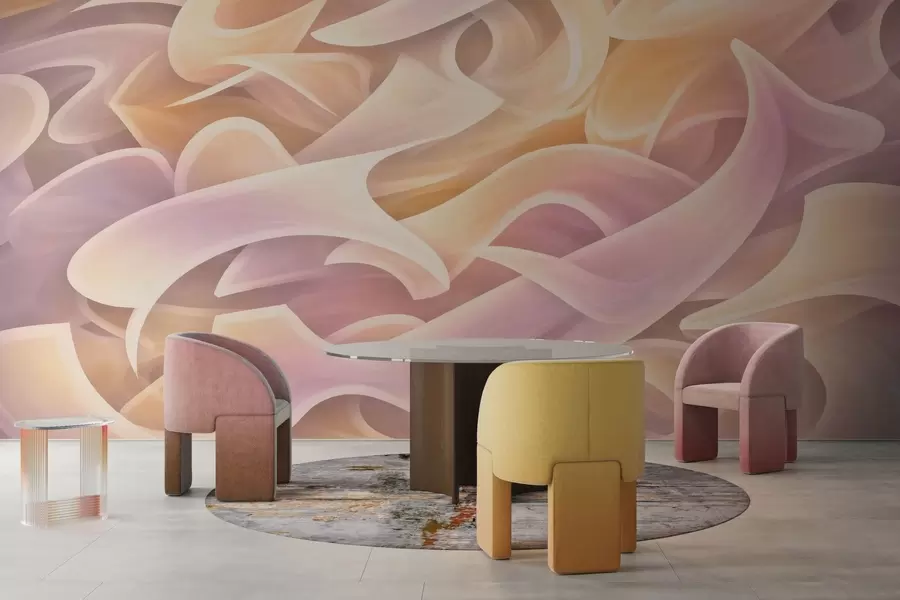 Fototapety Prepletené abstraktné línie w05450