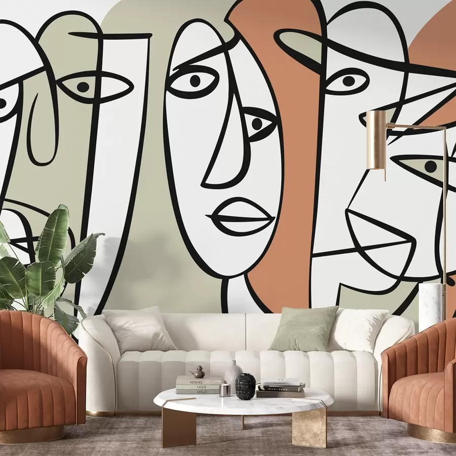 Fototapety Abstraktné tváre w05504