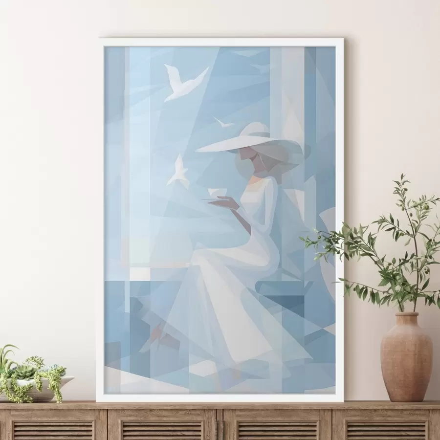 Fototapety ranná káva pri mori f48792