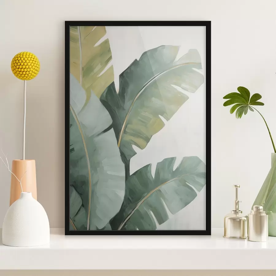 Fototapety Maľba napodobňujúca listy f48764