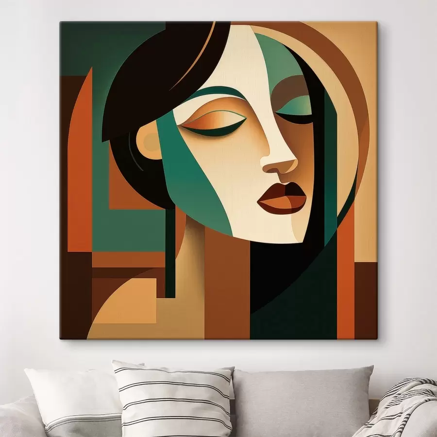Obraz Portrét ženy v geometrickom štýle s48953