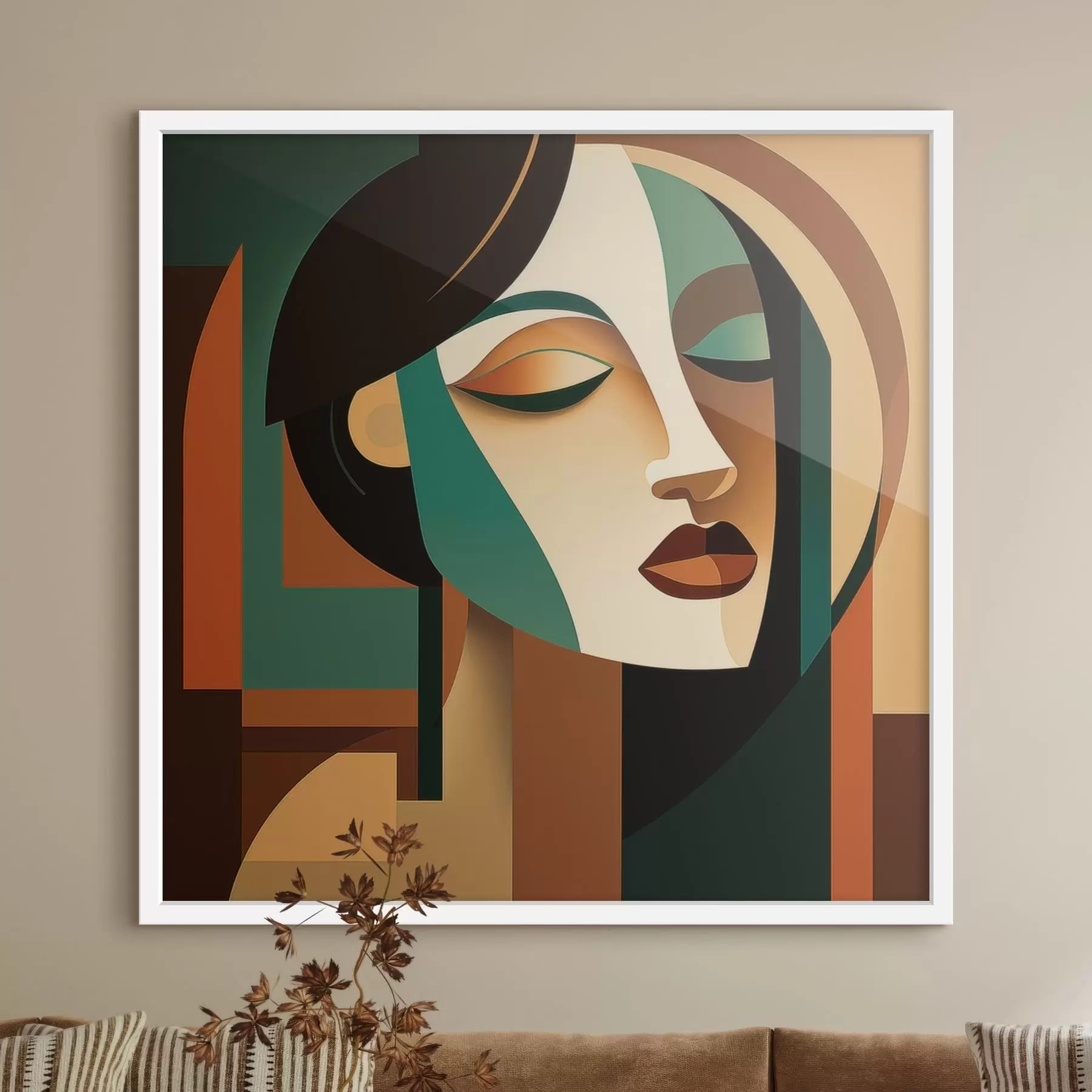 Fototapety Portrét ženy v geometrickom štýle f48953