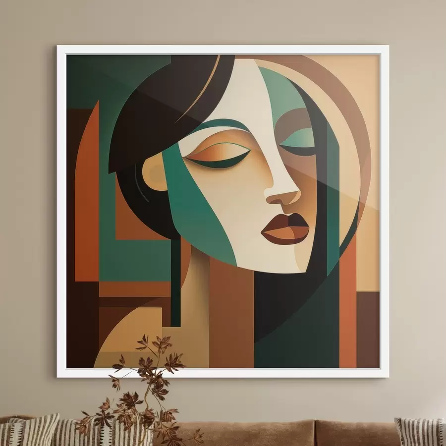 Fototapety Portrét ženy v geometrickom štýle f48953