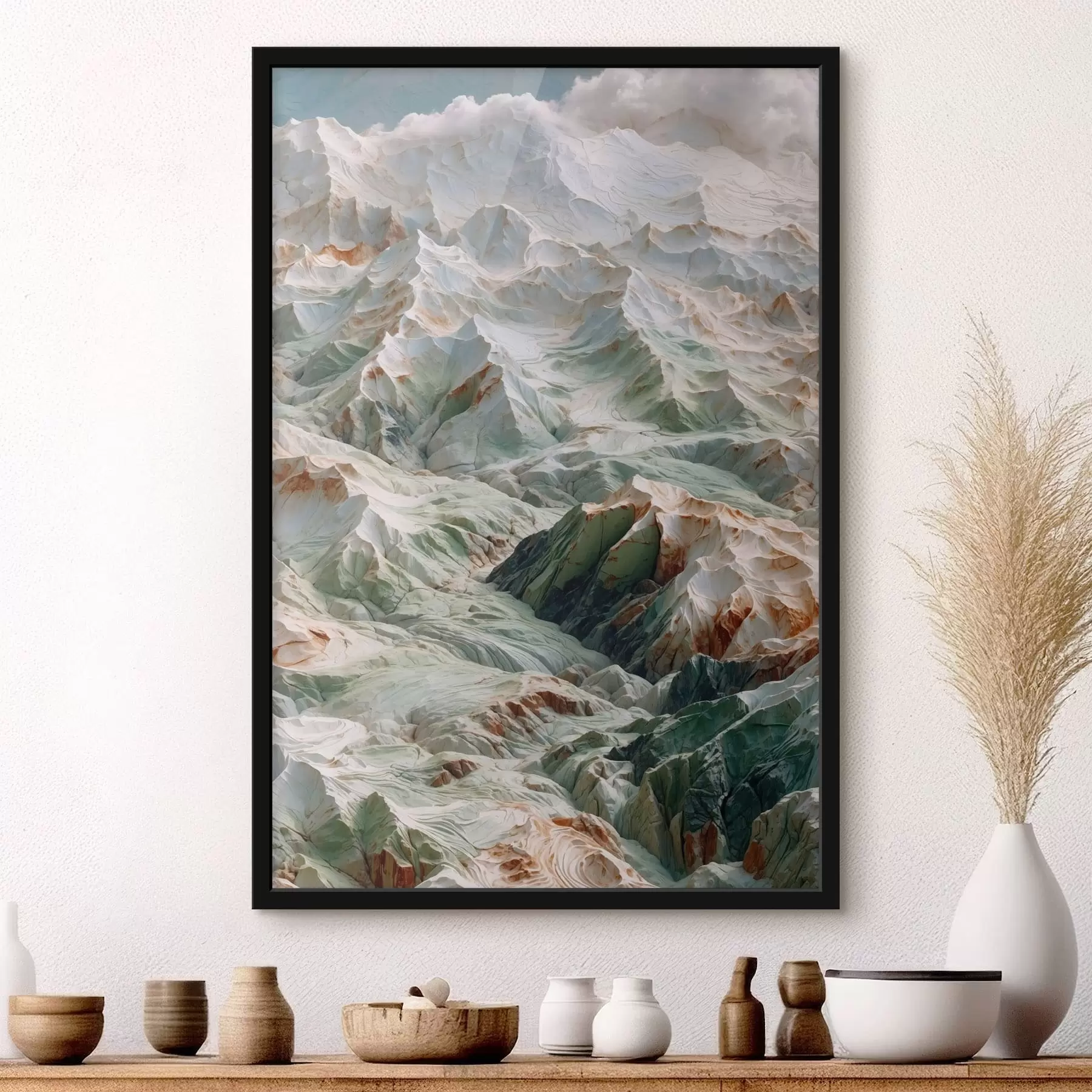 Fototapety Abstraktný horský reliéf v svetlých odtieňoch f48828