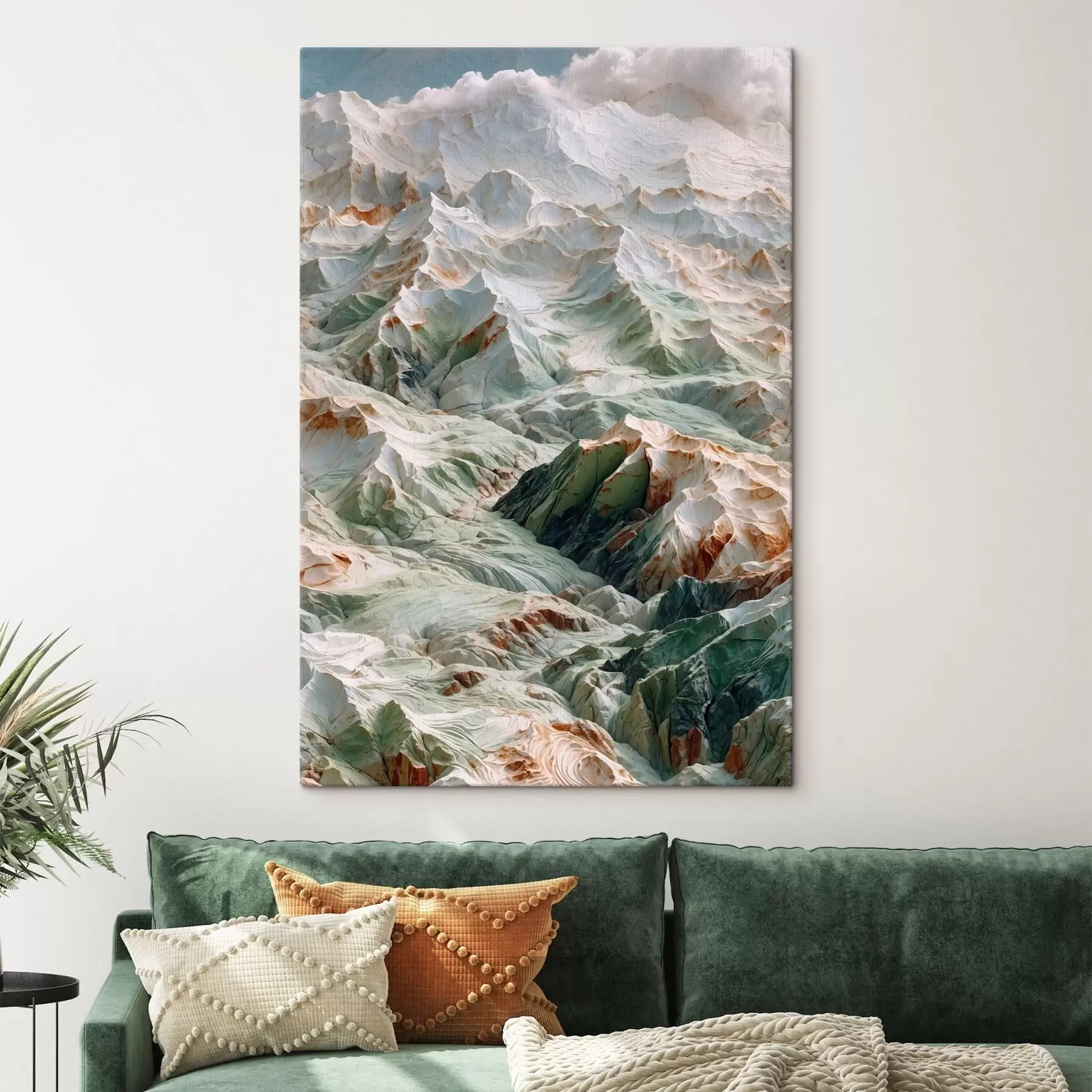 Obraz Abstraktný horský reliéf v svetlých odtieňoch s48828