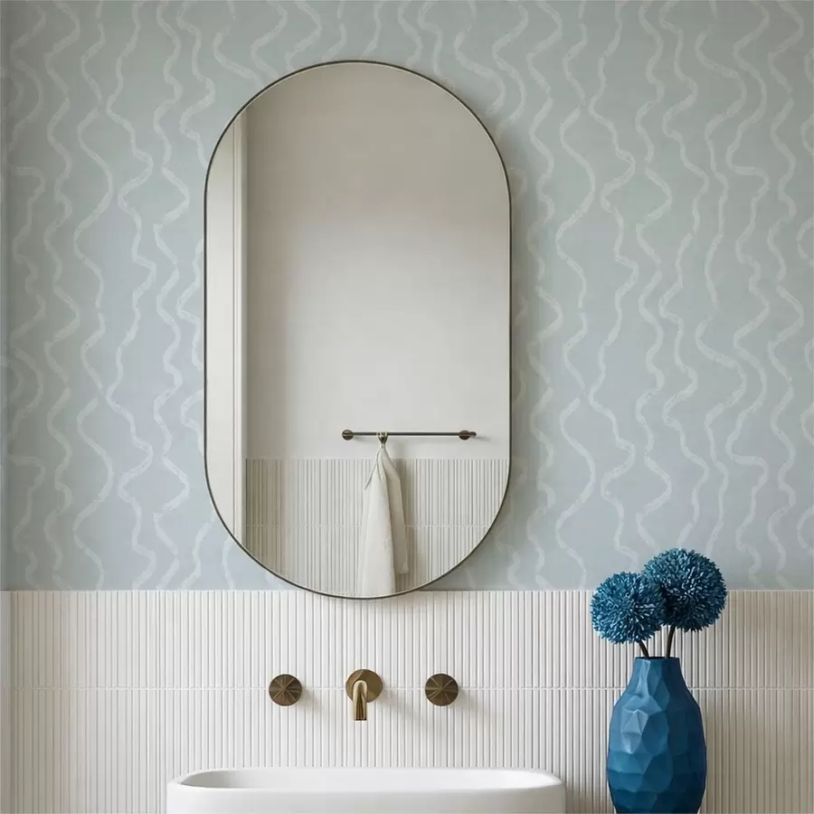 Fototapety Vlnitý svetelný vzor na modrom pozadí a01167v1