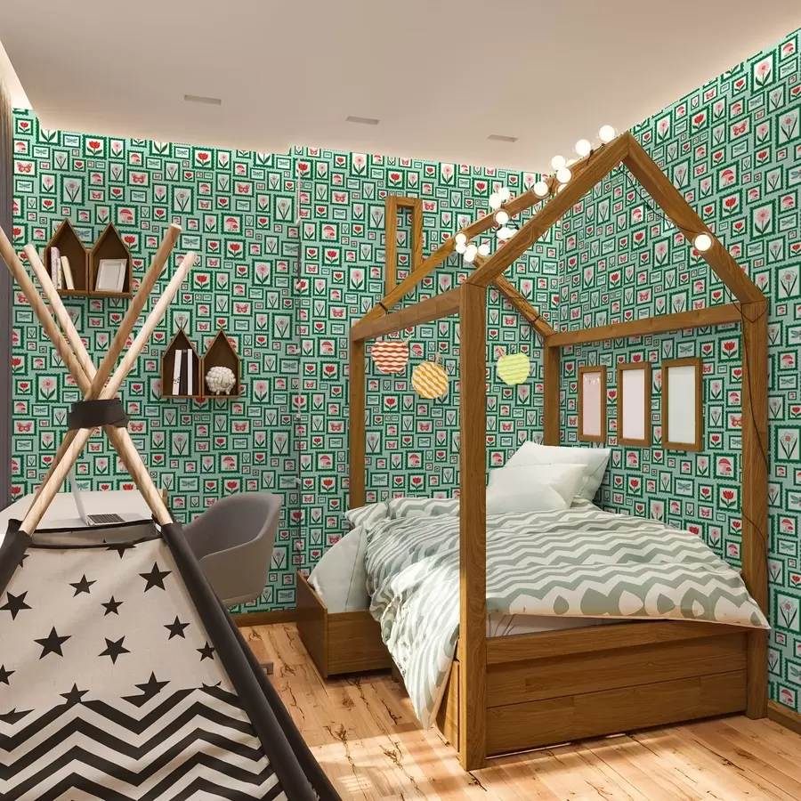 Fototapety Ilustrácie v rámoch so zelenými okrajmi a01176v1