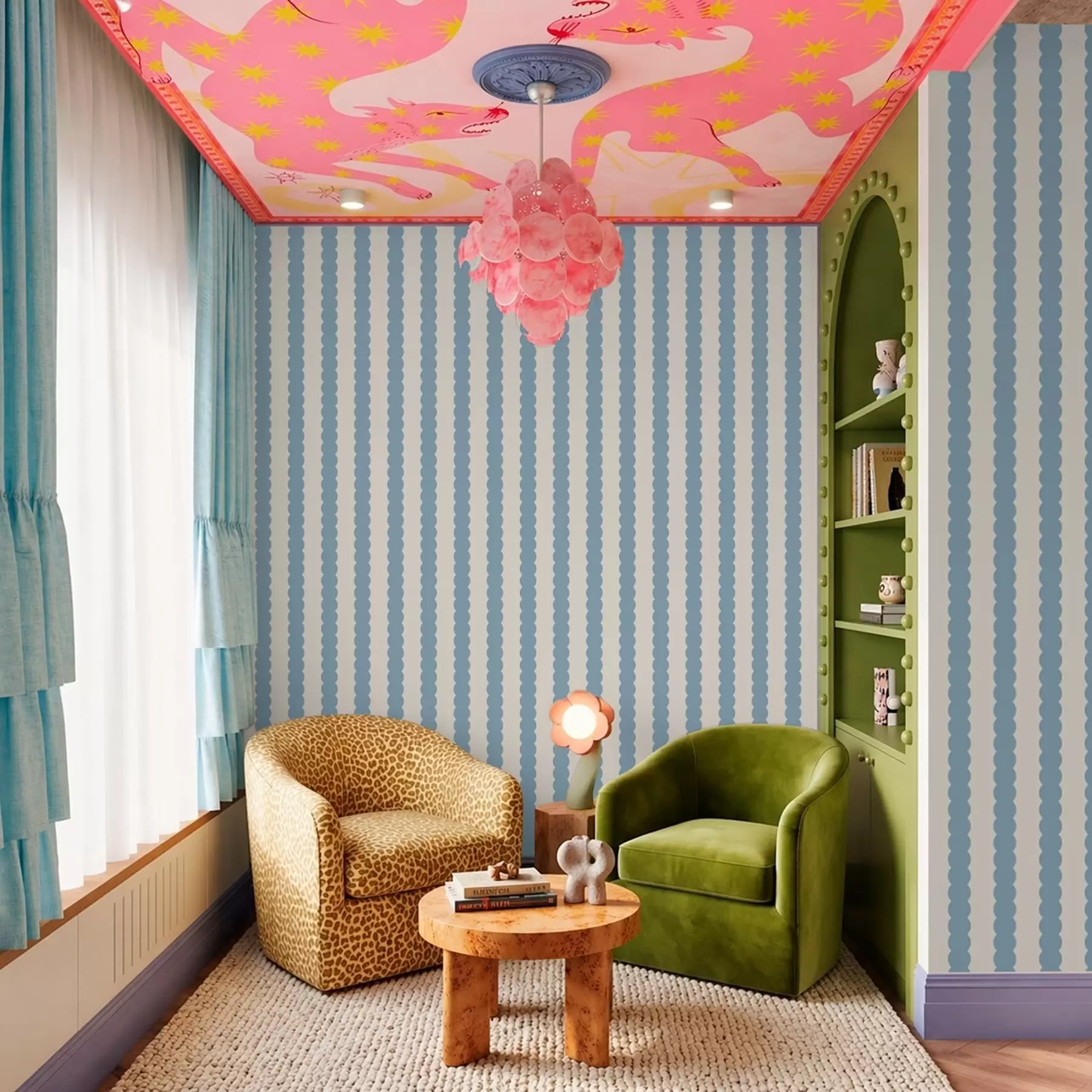 Fototapety Modré vlnovité pruhy v minimalistickom štýle a01182