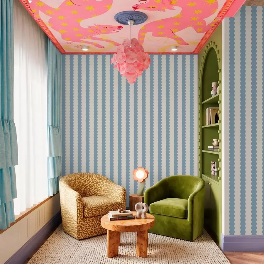 Fototapety Modré vlnovité pruhy v minimalistickom štýle a01182