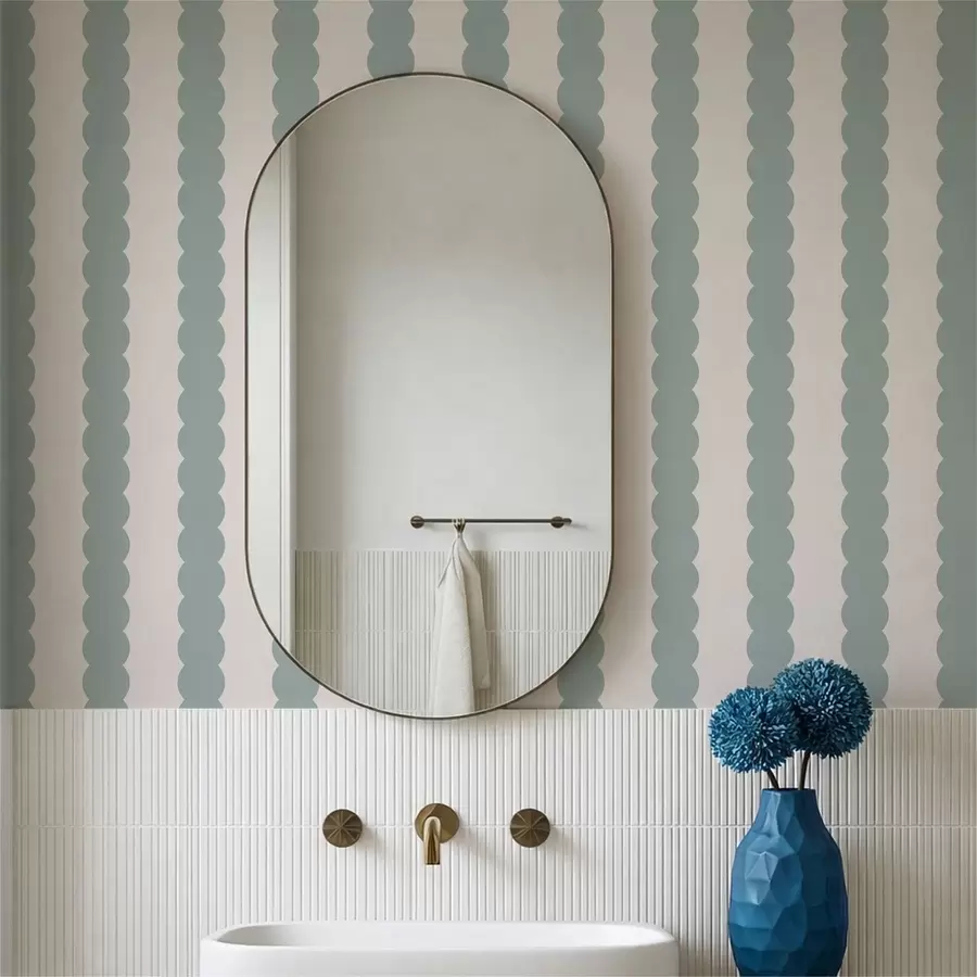 Fototapety Olivové vlnovité pruhy v minimalistickom štýle a01182v1