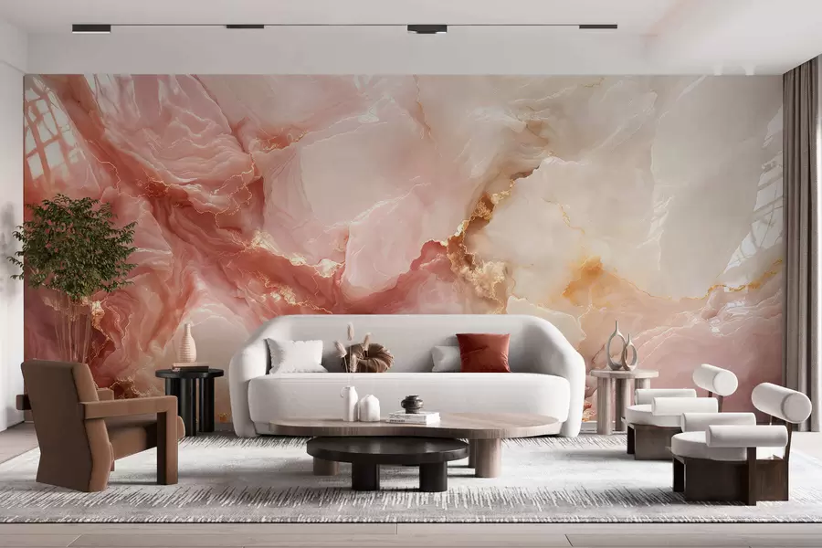 Fototapety Imitácia ružového mramoru w05519