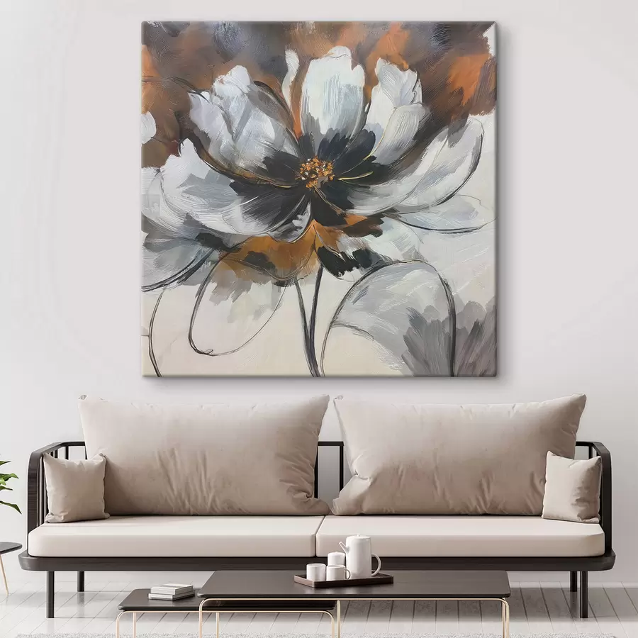 Obraz Abstrakcia s kvetinou s48696