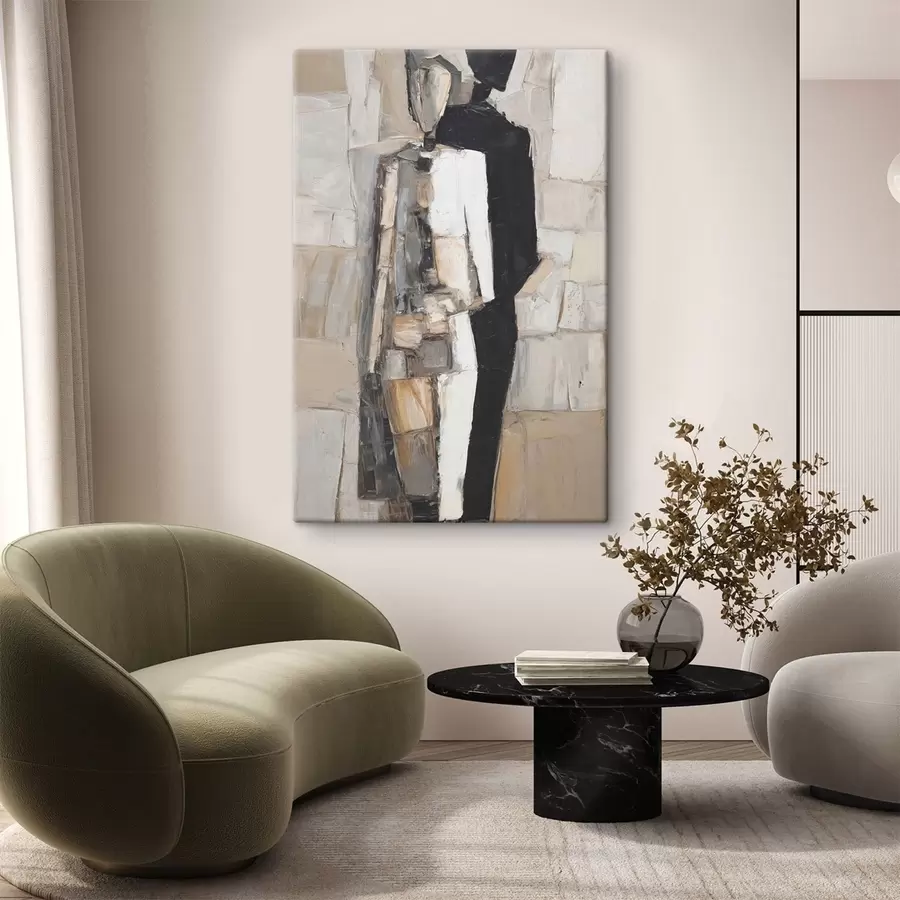 Obraz Abstraktné siluety páru s48924