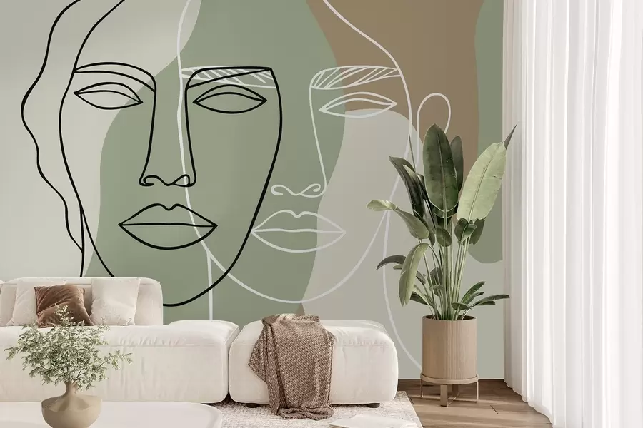 Fototapety Abstraktné tváre w05550