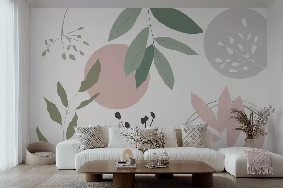 Fototapety Abstrakcia s rastlinami w05552