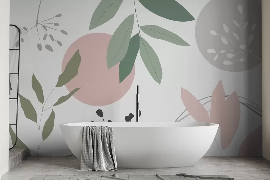 Fototapety Abstrakcia s rastlinami w05552