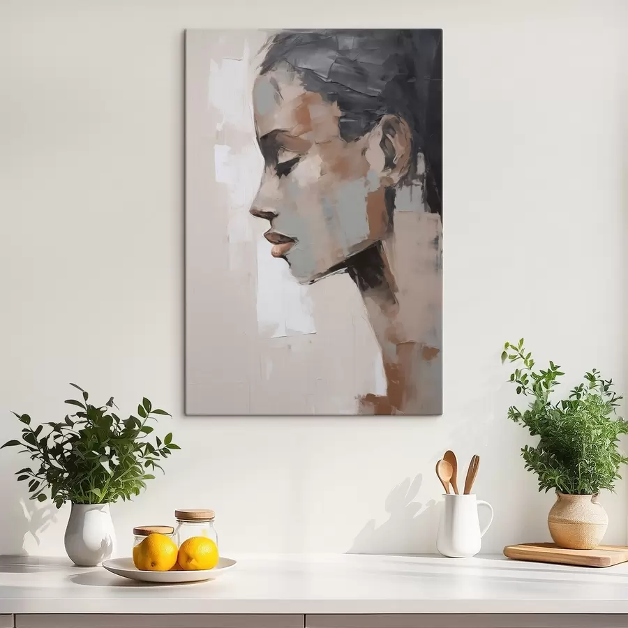 Obraz Abstraktná ženská portrétová imitácia maľby s48976
