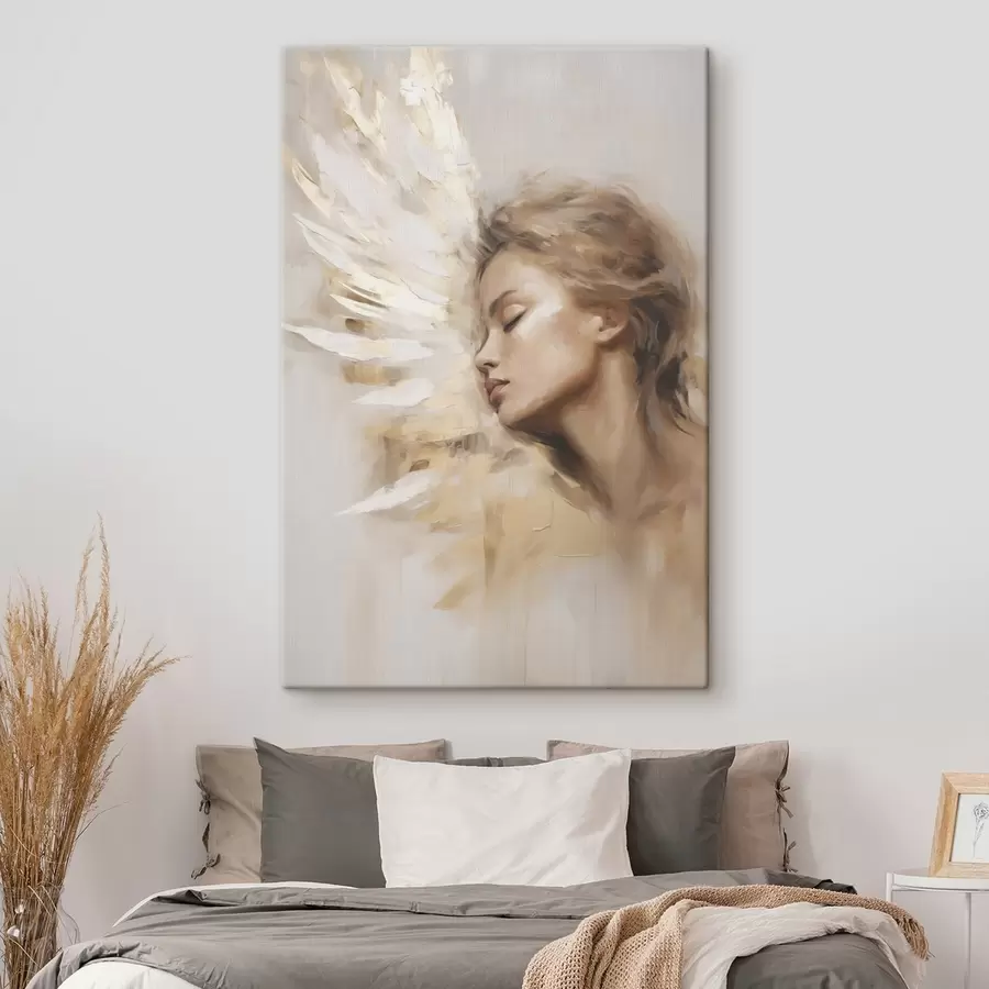 Obraz Portrét dievčaťa s anjelským krídlom s48979