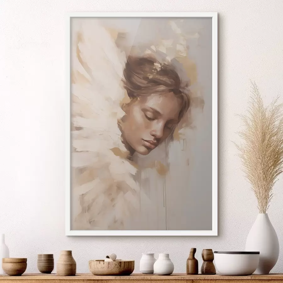 Fototapety Dievča s anjelským krídlom f48980