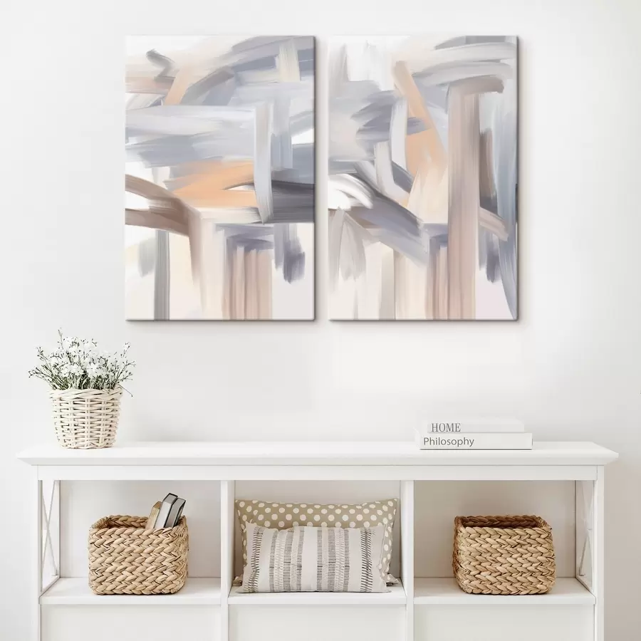 Obraz abstraktný obraz v svetlých farbách m30434