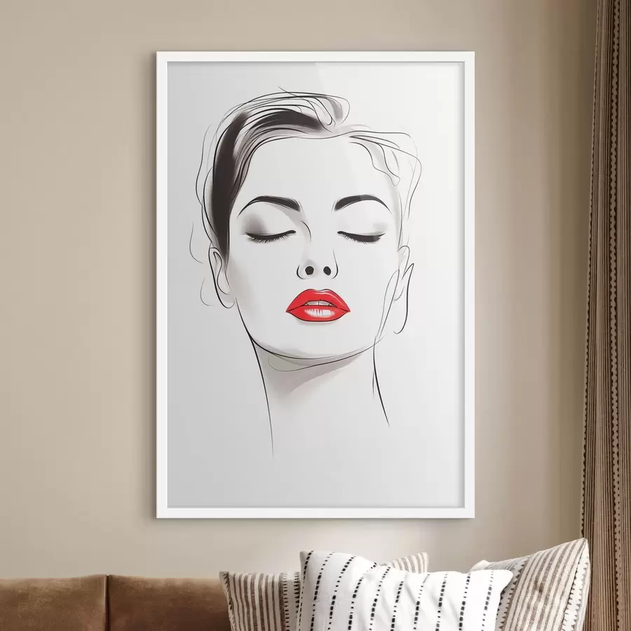 Fototapety Minimalistická kresba tvárí f49025