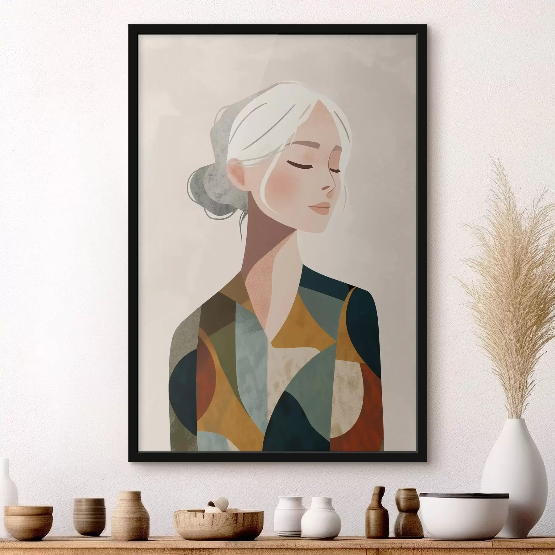 Fototapety Žena v geometrickom štýle f49029